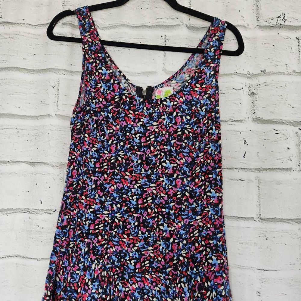 Free People Tiered Ruffle Tank Dress Floral Womens Size 2 Colorful Boho Y2K - Picture 2 of 12